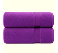 Diamond Tex Large Bath Towel Set of 2 Hanging Loop - Premium Egyptian Cotton Ring Spun 600 GSM Quick Dry Towel - Super absorbent Large Bath Sheets Bathroom Towels (80 x 140 cm)