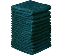 Diamond Tex Pack of 12 Face Cloth (30 x 30 cm, 500-GSM) Luxury Super Soft 100% Egyptian Cotton Flannel Washcloth Set Gym, Golf, Spa Quick Dry Hotel Quality Fingertip Face Towels (Blue Lagoon)