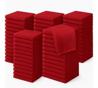 Diamond Tex Pack of 6, 12, 24, 36, 48, 96 Face Cloth 100% Egyptian Cotton Soft Flannels Set Quick Absorbent Washcloth 500-GSM Gym, Golf Hand Wash Towels 30x30cm (Wine, 24)