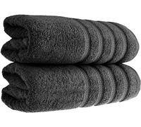 Diamond Tex Premium Cotton Large Jumbo Bath Sheets | Set of 2, 100% Egyptian Cotton, 600-GSM | Luxury Soft Bath Towels 80 cm x 160 cm | Quick Dry XL Body Wrapped Towels (Charcoal Grey)