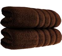 Diamond Tex Premium Cotton Large Jumbo Bath Sheets | Set of 2, 100% Egyptian Cotton, 600-GSM | Luxury Soft Bath Towels 80 cm x 160 cm | Quick Dry XL Body Wrapped Towels (Chocolate Brown)
