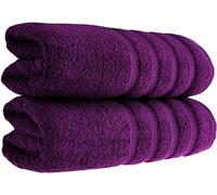 Diamond Tex Premium Cotton Large Jumbo Bath Sheets | Set of 2, 100% Egyptian Cotton, 600-GSM | Luxury Soft Bath Towels 80 cm x 160 cm | Quick Dry XL Body Wrapped Towels (Purple)