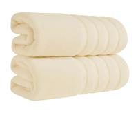 Diamond Tex Premium Cotton Large Jumbo Bath Sheets | Set of 2, 100% Egyptian Cotton, 600-GSM | Luxury Soft Bath Towels 80 cm x 160 cm | Quick Dry XL Body Wrapped Towels (Cream)