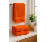 Diamond Tex - Premium Hand Towels - 100% Cotton, Ultra Soft and Highly Absorbent, Extra Large Thick Hand towels 50 x 80 cm, Hotel & Spa Quality Hand Towels (4-Pack) (4, Orange)