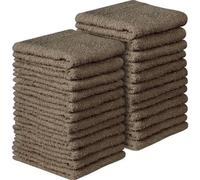 Diamond Tex Premium Quality Soft Flannels Face Cloth 100% Cotton 500 GSM Fingertip Towels 30x30cm size Absorbent Washcloth Pack of 12 Kitchen Dish Wash Towel Gym Facial Clothes (Latte, 30x30cm)