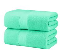 Diamond Tex Super Jumbo Bath Sheet, Luxury Extra Large Bath Sheet, Size 90x180 cm, 600GSM,100% Egyptian Cotton, Big Wrap Towel Sheet (1, Mint)