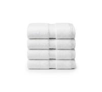 Diamond Tex White Hand Towel, Luxury 100% Egyptian Cotton High Absorbent 600-GSM Premium Hotel Quality Soft Bathroom Towels Collection Set (4x Hand Towel 50 x 80 cm, White)