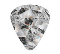 Diamond Texture Style Crystal,12 Pcs Guitar Pick,3 Different Thickness Plectrums for Acoustic Guitar Bass Ukulele (0.46mm 0.96mm 0.71mm)