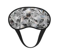 Diamond Texture Style Crystal, Full Eye Covers Light Blocking Eye Masks Blackout Sleep Eye Muffs