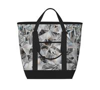 Diamond Texture Style Crystal,Lunch Bags Large Capacity Insulated Tote Bag For Women Men Work Picnic Travel