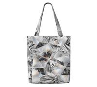 Diamond Texture Style Crystal,Reusable Grocery Bags Shopping Tote Bags Large Capacity Canvas Shoulder bag