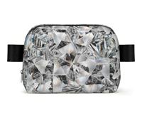 Diamond Texture Style Crystal, Travel Bum Bag Square Waist Bag Casual Chest Bag Fanny Pack for Men Women