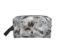 Diamond Texture Style CrystalMakeup Trave Bag for Women,Cosmetic Large Capacity Organizer