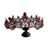 Diamond Tiara Baroque Vintage Red Green Black Crystal Bridal Tiaras Crown Gold Pageant Rhinestone Veil Tiara Headband Wedding Hair Accessories