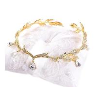 Diamond Tiara Crystal Crown Bridal Wedding Tiara Rhinestone Water Drop Leaf Tiara Crown Tiara Front Ornament Bridesmaid Hair Accessories