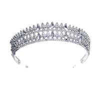 Diamond tiara luxury bridal crystal crown princess queen beauty pageant rhinestone veil tiara headband wedding hair accessories