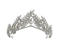 Diamond Tiara Luxury Crystal Leaf Wedding Crown Bridal Tiara Headpiece and Crown Fashion Tiara Rhinestone Hair Accessories