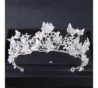 Diamond Tiara Pearl Rhinestone Crown Flower Butterfly Princess Tiara Headband Hairband Women Bridal Wedding Hair Accessories Jewelry