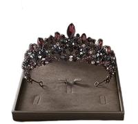 Diamond Tiara Vintage Violet Black Crystal Beads Heart Shape Bridal Tiara Crown Rhinestone Pageant Crown Headband Wedding Hair Accessories