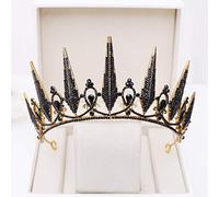 Diamond Tiara Women Bridal Nova Wedding Party Hair Accessories Style Black Crystal Tiara and Crown Tiara Headband