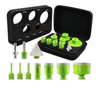 Diamond Tile Hole Saw Kit - FACHLICH M14 Core Drill Bits Set 10pcs (6/6/8/25/35/50/68mm+10F+50B+Hex Adapter) for Tile Porcelain Granite Marble