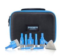 Diamond Tile Hole Saw Kit - ZNXIMER Porcelain Tile Drill Bits Set for Ceramic, Granite, Marble and More Drilling - 10pcs Diamond Core Drill Bits(6/8/10/12/20/25/32/35MM/2")