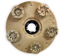 Diamond Tools Concrete Grinding Plate for Swing Machines - 17" Diameter, Max RPM 175, Diamond Grit, Black, Green, Gold or Red