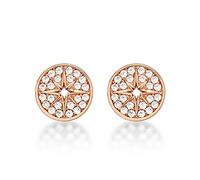 Diamond Treats Gold Star Earrings in 18K Rose Gold Plated 925 Sterling Silver with FLAWLESS White Cubic Zirconia Stones. The Rose Gold Shining Star Earrings are a great gift for Women.