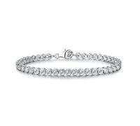 Diamond Treats Tennis Bracelet for Women, Bezel Set solid 925 STERLING SILVER with 3mm Flawless White Cubic Zirconia. This 7.5-8 inch Ladies Eternity Bracelet is the Perfect Jewellery Gift for Women.