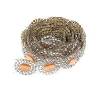 Diamond Trimming Ribbon for Crafters, Trim to Fit Wedding Decor | Glass Rhinestone, Hot Melt Adhesive, Lightweight Flashing Surface, Party and Event Decor Use