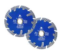 Diamond Turbo Cutting Disc 115mm,BRSCHNITT 2pcs Diamond Cutting Disc for Granite,Marble,Concrete,Porcelain Tile,Ceramic Tile,Masonry
