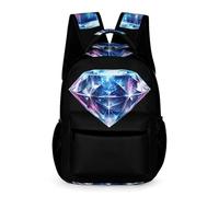 Diamond Universe Symbol Laptop Backpack Travel Daypack Work Bag Cute Computer Bag for Men Women