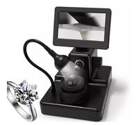 Diamond Viewer, 4.3-Inch LCD Digital Magnifier, 50-1000X Magnification, LED Light for Accurate Diamond Inscription Identification