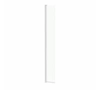 Diamond Wet Room Fluted Hinged Return Panel - 8mm Chrome
