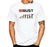 DIAMOND WHEEL Rust Evolution T Shirt Rust Wolve Funny Fanart Axe Rust Game Rust The Game Rust Life Rust Rust Logo White XXL