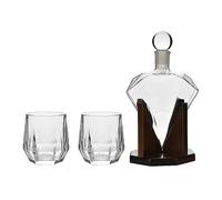Diamond Whiskey Decanter Set Incl 2 Glasses