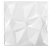 (diamond white, 48) vidaXL 12/24/48x 3D Wall Panels Self-adhesive Wall Panel Decor Multi Colours