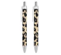 Diamond with Wings Smooth Retractable Ballpoint Pen Printed Gel Pens Black Ink Ballpen Office Supplies for Men Women