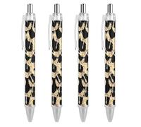 Diamond with Wings Smooth Retractable Ballpoint Pen Printed Gel Pens Black Ink Ballpen Office Supplies for Men Women