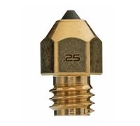 Diamondback Nozzles - MK8 Compatible - Polycrystalline Solid Diamond Tip 3D Printer Nozzles, Improved Extrusion, Any Filament, Long Life, Wear Resistant, Layer Adhesion, USA Made (0.25mm)