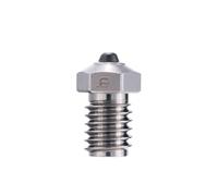 Diamondback Nozzles - V6 Compatible - Polycrystalline Solid Diamond Tip 3D Printer Nozzles, Improved Extrusion, Any Filament, Long Life, Wear Resistant, USA Made (Brass) (0.6mm High Temp)