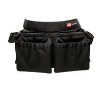 Diamondback Tool Apron - Open Pocket Work Aprons for Men & Women with 2 Hammer Loops & Bit Bandolier - Adjustable Waist Tool Apron for Men & Women - Ideal Electrician & Carpenter Apron (Black)