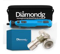 Diamondg Cordless Dog Nail Grinder with Quiet Sound & LED Tip for Large & Small Dogs, 4hrs. Runtime, 2 Bits Included, Blue