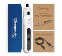 Diamondg Cordless Micro Dog Nail Grinder with Quiet Sound & LED Tip for Large & Small Dogs, 4hrs. Runtime - Electric Dog Nail Trimmer, Heavy Duty Rotary Tool Alternative to Toenail Clippers & Filers