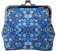 Diamonds and Sapphires Women's Leather Coin Purse, Small Change Pouch with Kiss-Lock Clasp Closure Buckle Wallet for Girl Gift