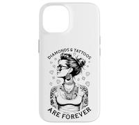 Diamonds And Tattoos Are Forever Funny Inked Tattooed Woman Case for iPhone 14