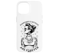 Diamonds And Tattoos Are Forever Funny Inked Tattooed Woman Case for iPhone 15
