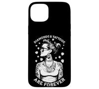 Diamonds And Tattoos Are Forever Funny Inked Tattooed Woman Case for iPhone 15 Plus