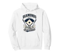 Diamonds Are A Girl's Best Friend Baseball & Softball Pullover Hoodie