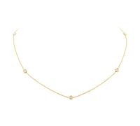 Diamonds By The Inch 18ct Yellow Gold 0.25ct Diamond 5 Station Necklace